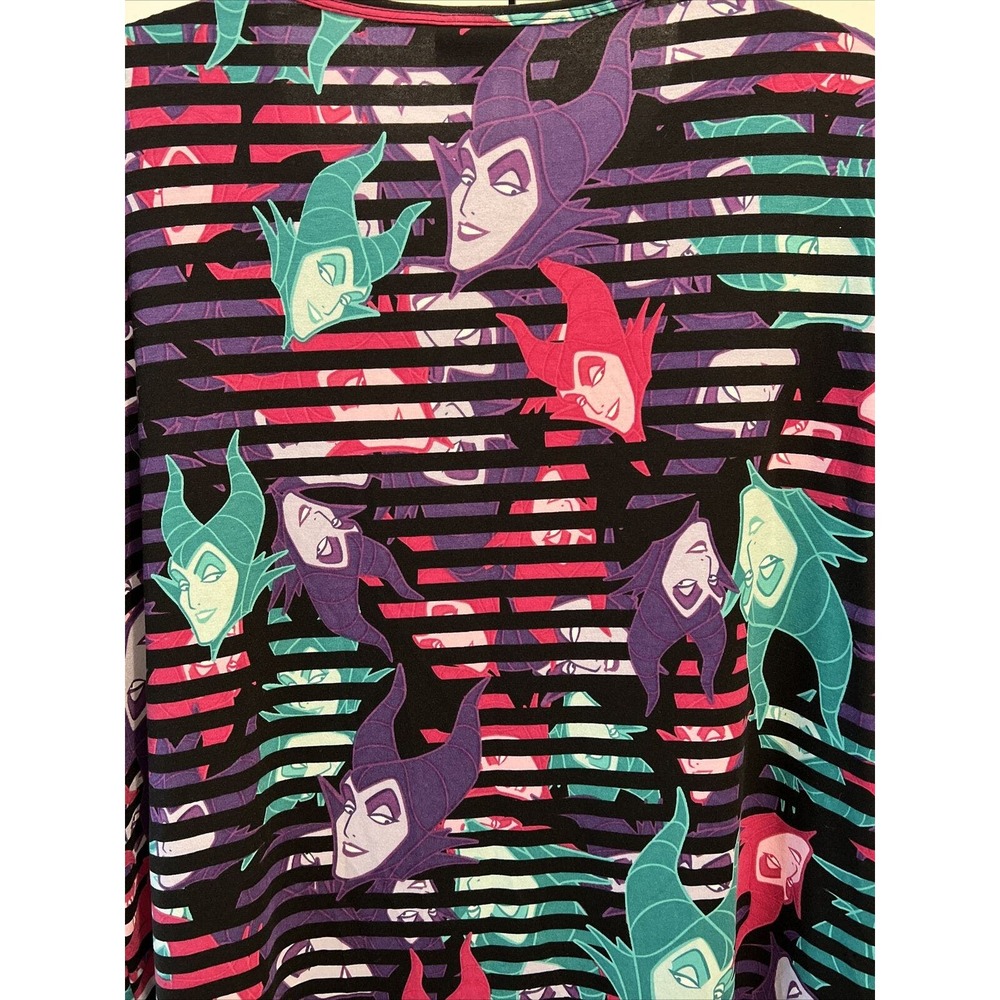 NEW Lularoe Womens Irma Tunic‎ Shirt Disney Maleficent DARK MULTICOLOR SMALL - Picture 7 of 7
